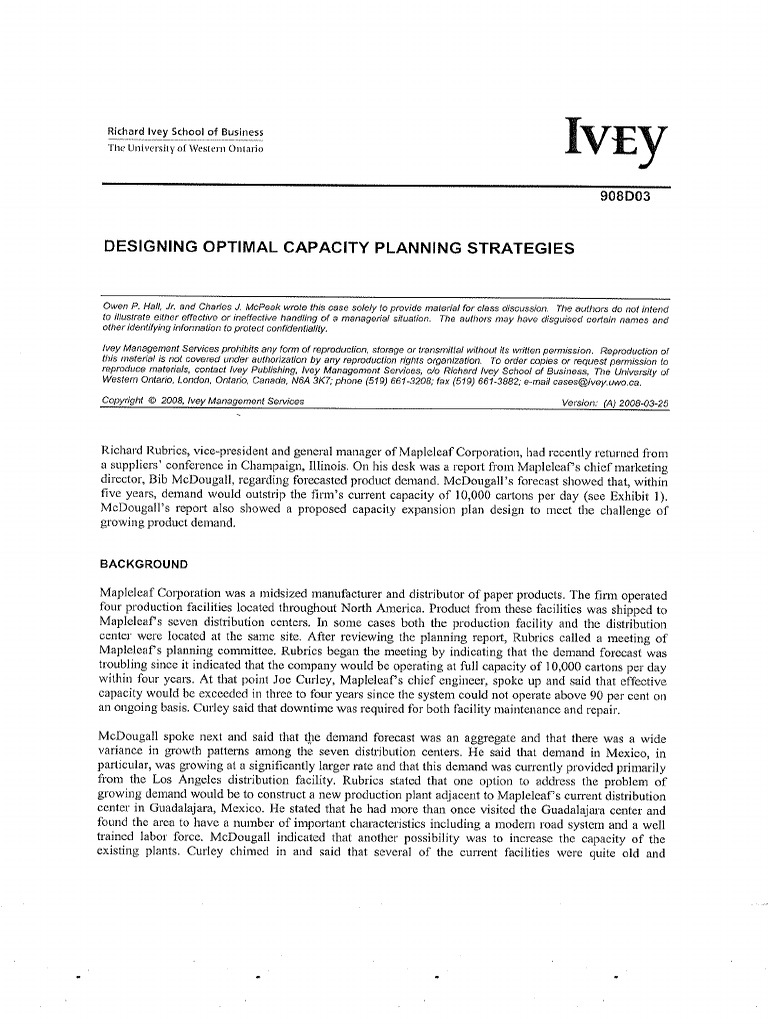 Designing Optimal Capacity Planning Strategies | PDF | Teaching Mathematics