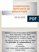 Philosophical Viewpoints in Education: Realism