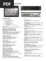 Axia Iq Aoip Mixing Console: Specifications