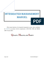 Integrated MANAGEMENT Manuel: (This Manual Introduces The Integrated Management System, Safety Established