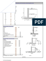 Design of Retaining Wall (Calculation Sheet) Egyption Code: Input Data