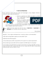 I Lista de Exercícios I Trimestre PDF - 8° Ano 2019