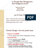 DASH Climate Change Risk Management - talk at Bloomberg Feb2019