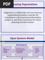 Diagnosing Organizations, Groups and Jobs