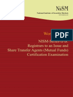 Nism Series II B Registrar To An Issue Mutual Funds Workbook