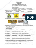 2018 FIRST PERIODICAL TEST in SCIENCE V