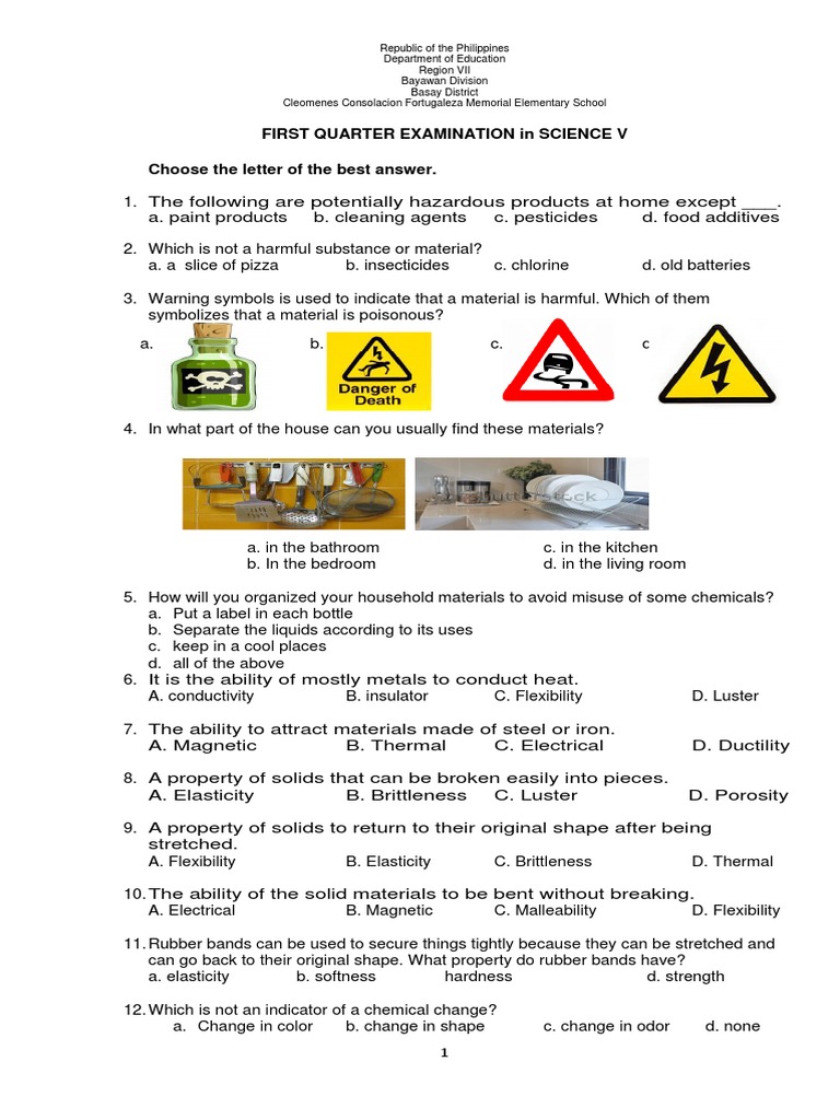 2018 FIRST PERIODICAL TEST in SCIENCE V | PDF | Reuse | Recycling