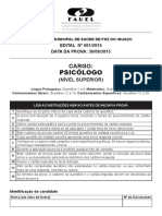 Fauel 2015 Fmsfi Psicologo Prova PDF