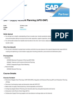 Supply Network Planning APO SNP