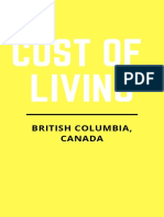 Canadian Economy- Cost of Living- British Columbia Guide
