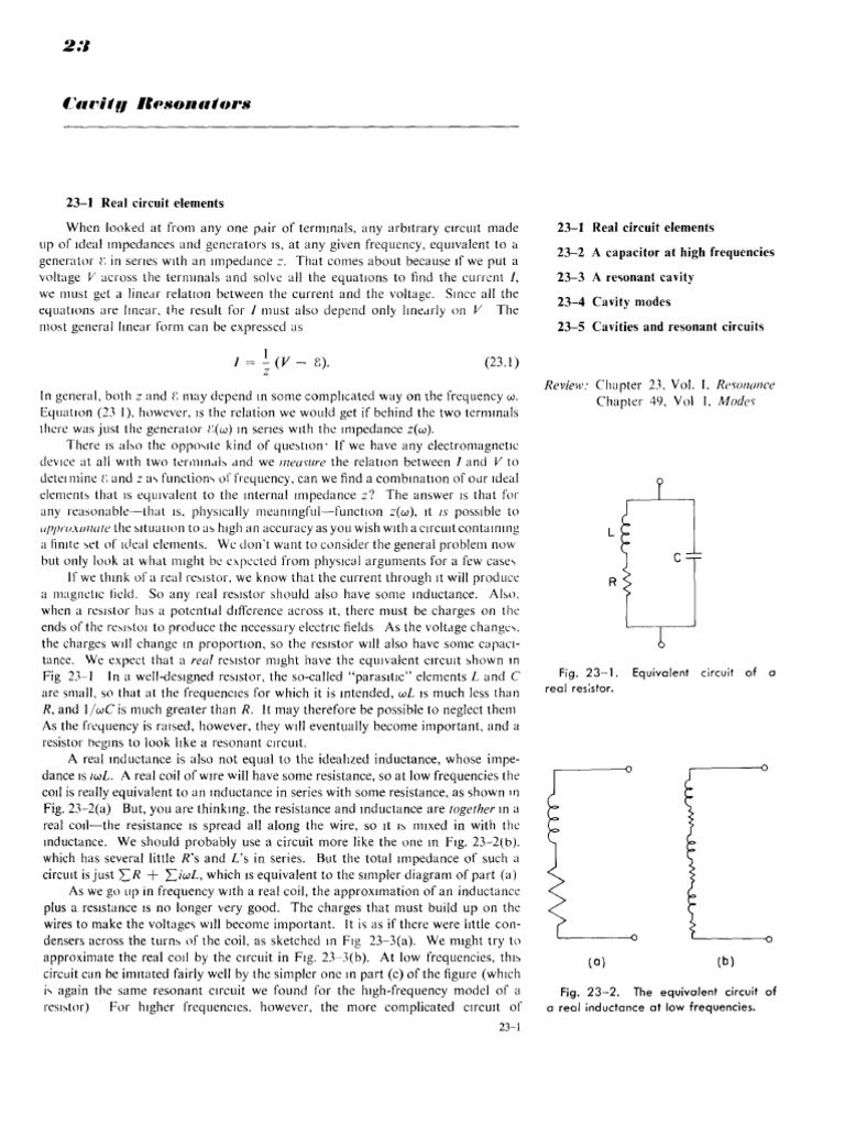 Cavity Resonators | PDF