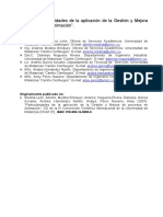 Particularidades de La Aplicación de La Gestión y Mejora de Procesos PDF