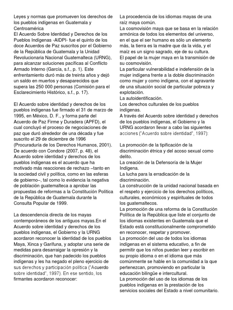 Leyes Y Normas Que Promueven Los Derechos De Los Pueblos Indígenas En