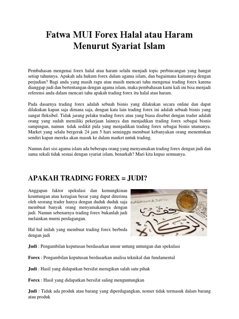Hukum trading binomo dalam islam