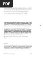 Características Qualitativas, Quantitativas e Qualiquantitativas de Abordagens Científicas