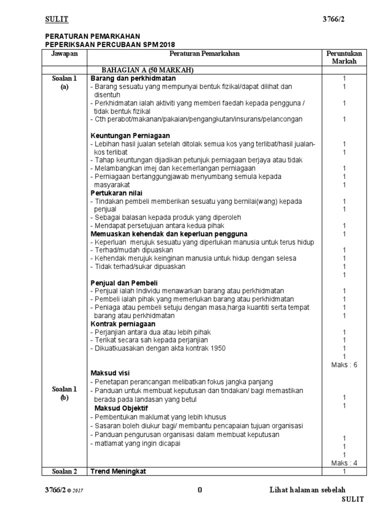 Peraturan Pemarkahan Ppc Spm 2018 Pdf