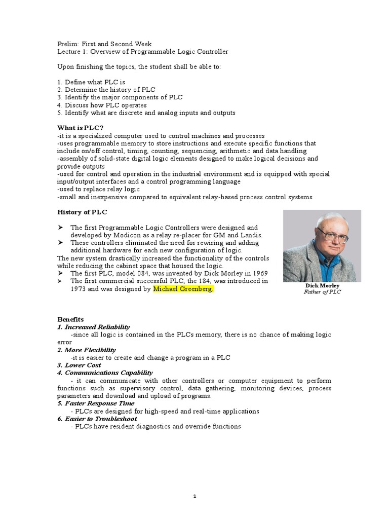 Understanding Programmable Logic Controllers | PDF | Programmable Logic ...