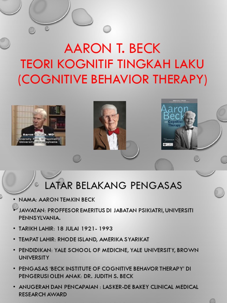 07 Teori Tingkah Laku Kognitif Cbt Aaron Beck
