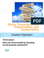 Ethics, Corporate Social Responsibility, and Sustainability