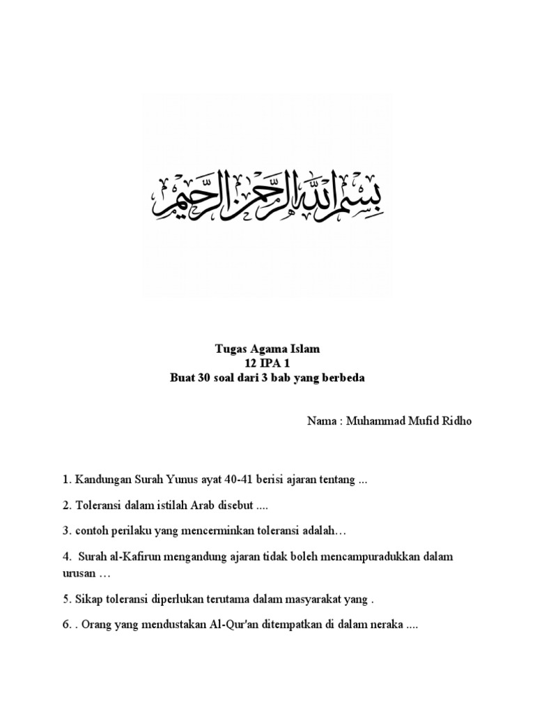 Tugas Agama Islamdocx
