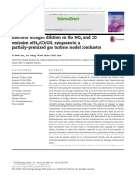 Effects of Nitrogen Dilution on the NOx and CO Emission of H2_CO_CH4 Syngases in a Partially-premixed Gas Turbine Model Combustor