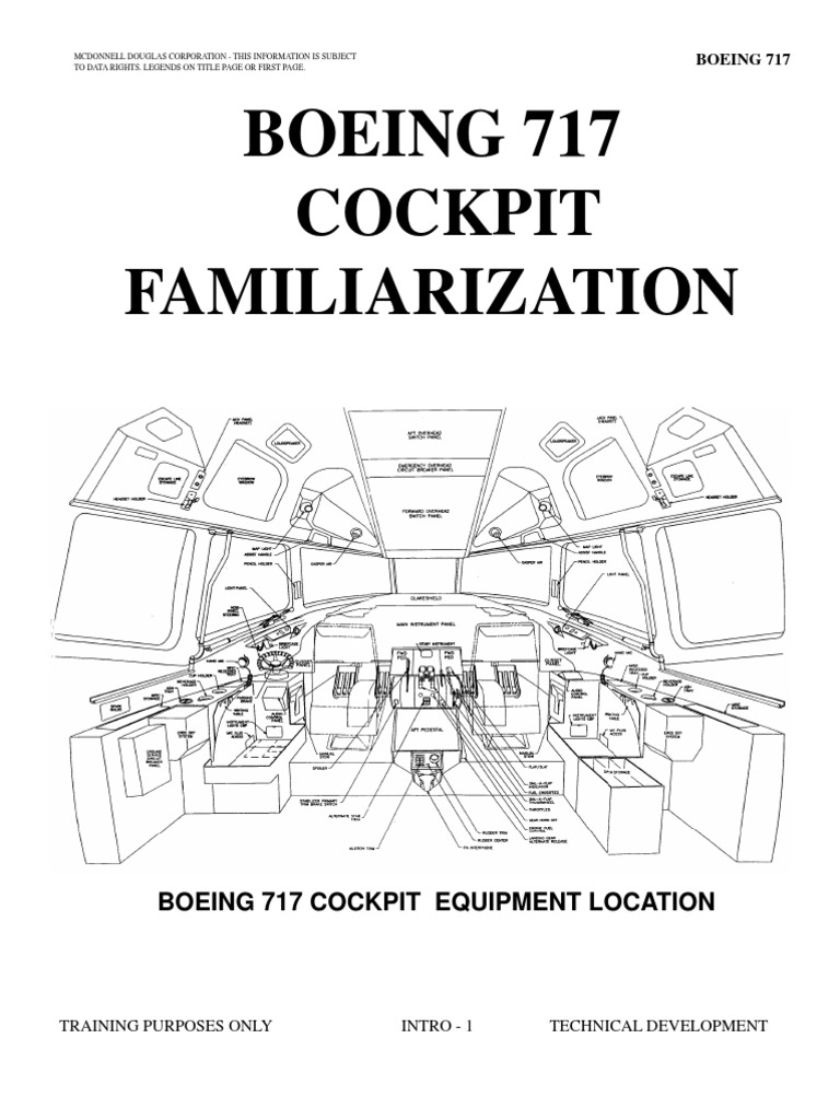 Boeing 717 Cockpit Familiarization Guide | PDF | Cockpit | Vehicle Parts