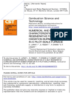 Numerical and Experimental Characterization of A Self-Regenerative Flameless Oxidation Burner Operation in A Pilot-Scale Furnace - 2007