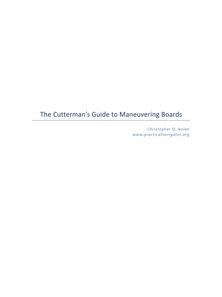 Guide To Maneuvering Boards | PDF | Navigation | Radar