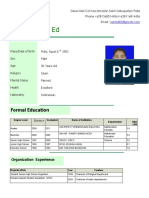 Muzakkir, M. Ed: Formal Education