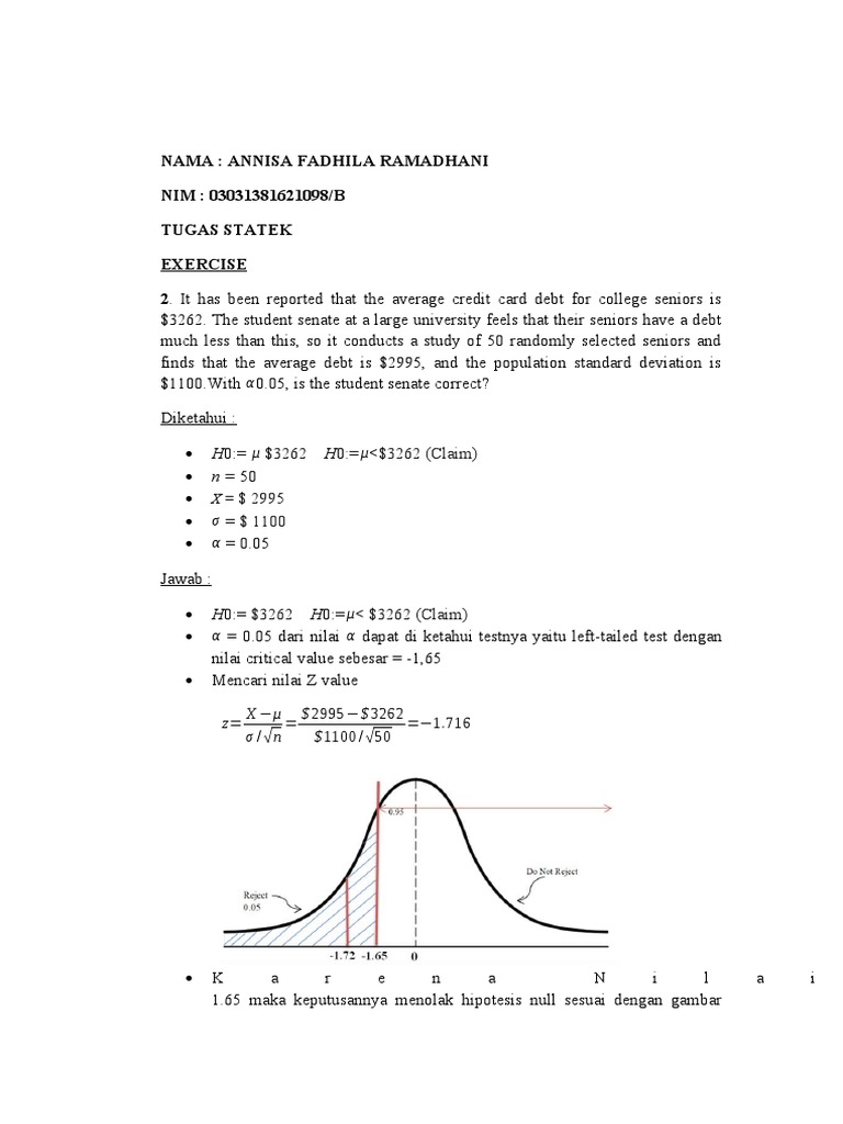Hypothesis Testing in Statistics | PDF | Standard Deviation ...