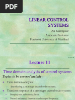 Linear Control Systems: Ali Karimpour Associate Professor Ferdowsi University of Mashhad