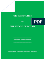 The Constitution of The Union of Burma 1947