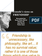 Aristotle's Views On Friendship: Presented by