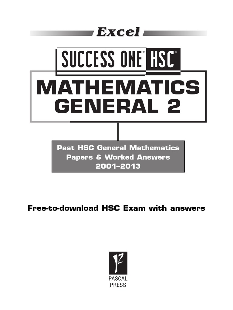 Excel Success One HSC General Mathematics SAMPLE 2014 PDF | PDF | Test ...
