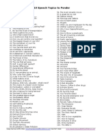 110SpeechTopics PDF