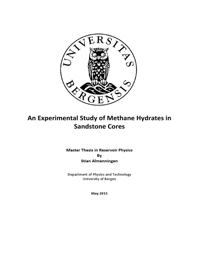 Methane Hydrates in Sandstone Cores Study | PDF | Nucleation | Natural Gas