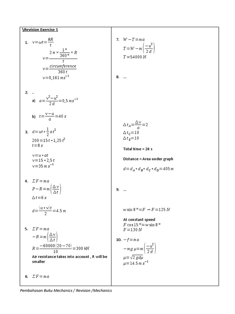 Kunci Jawaban Fisika Kelas 10 Hal 56 | PDF | Mechanics | Physics