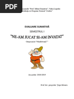 Evaluare Sumativă 1 Grupa Mica 2018-2019