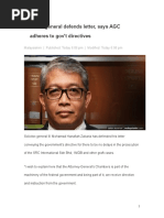Solicitor-general defends letter, says AGC adheres to gov't directives