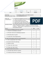 Housekeeping self-assessment check