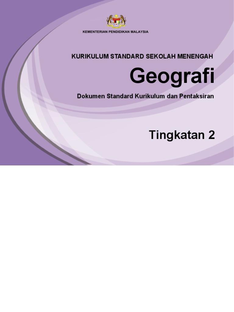 Dskp Kssm Geografi Tingkatan 2word Pdf