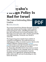 Netanyahu’s Foreign Policy Is Bad for Israel | Dahlia Scheindlin | Foreign Affairs
