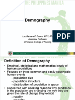 Demography: Luz Barbara P. Dones, MPH, RN Associate Professor UP Manila College of Nursing