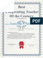 Merit Award Certificate
