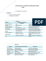 Lista de Colegios Nacionales y Privados