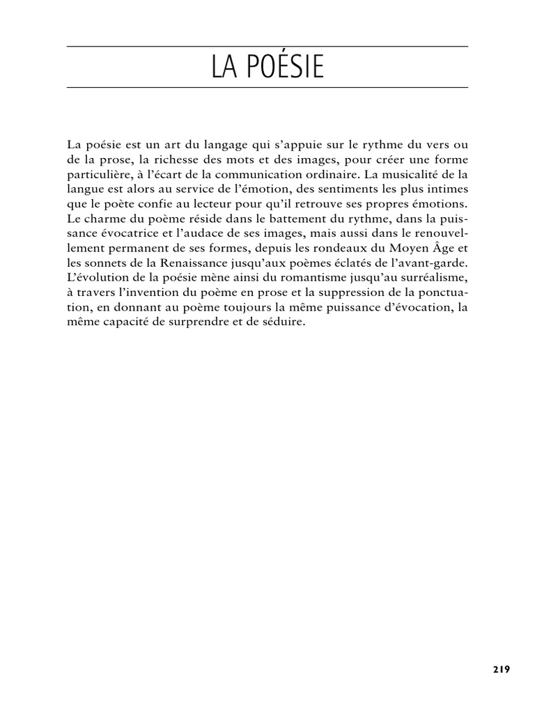 Poème Qui Fait Pleurer Les Filles Pdf Poesie | PDF | Poésie | Rime dans la poésie