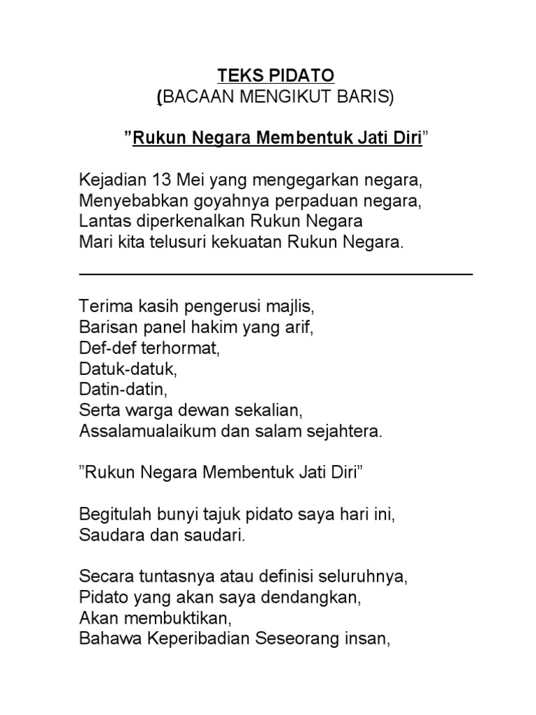 Teks Pidato 3 Pdf