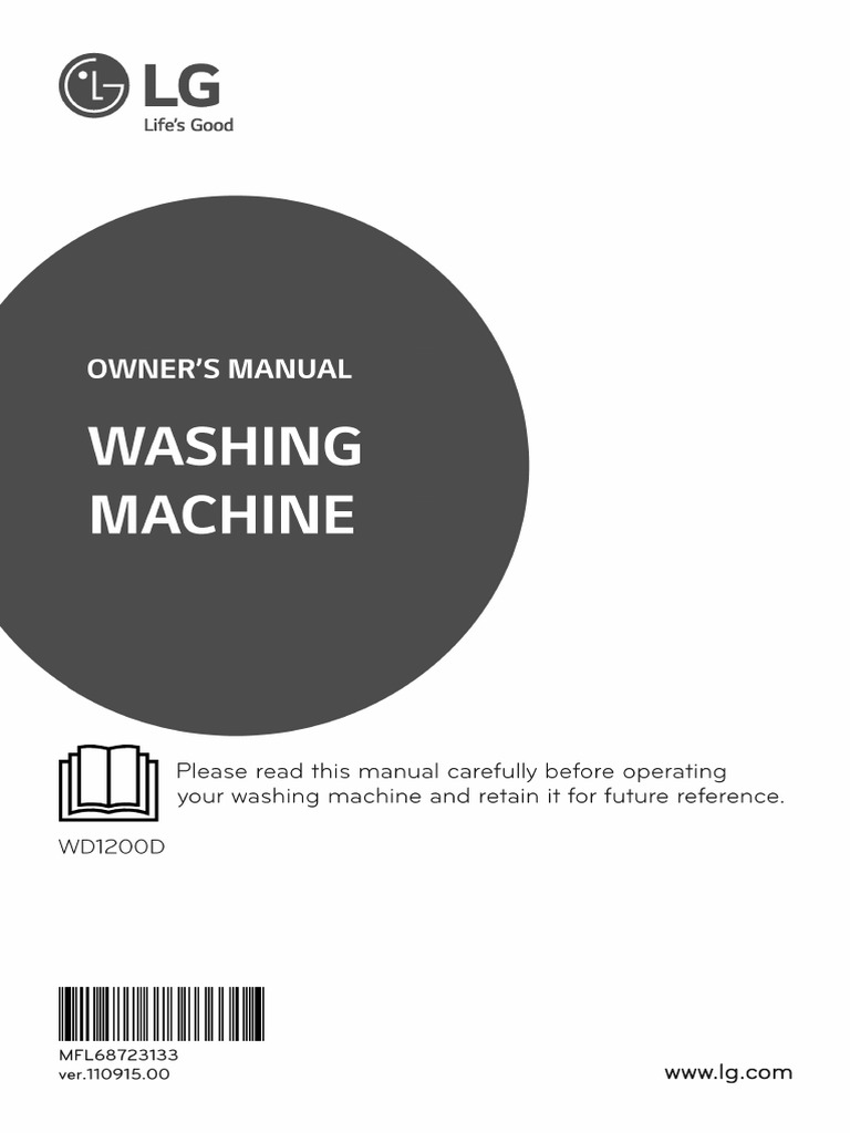 LGWD1200D7kgFrontLoadWashingMachineUserManual