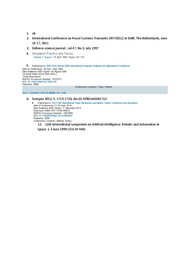 International Conference Publications Overview | PDF