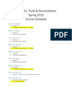 FSW 591: Truth & Reconciliation Spring 2019 Course Schedule: Week 1 (Jan 28)